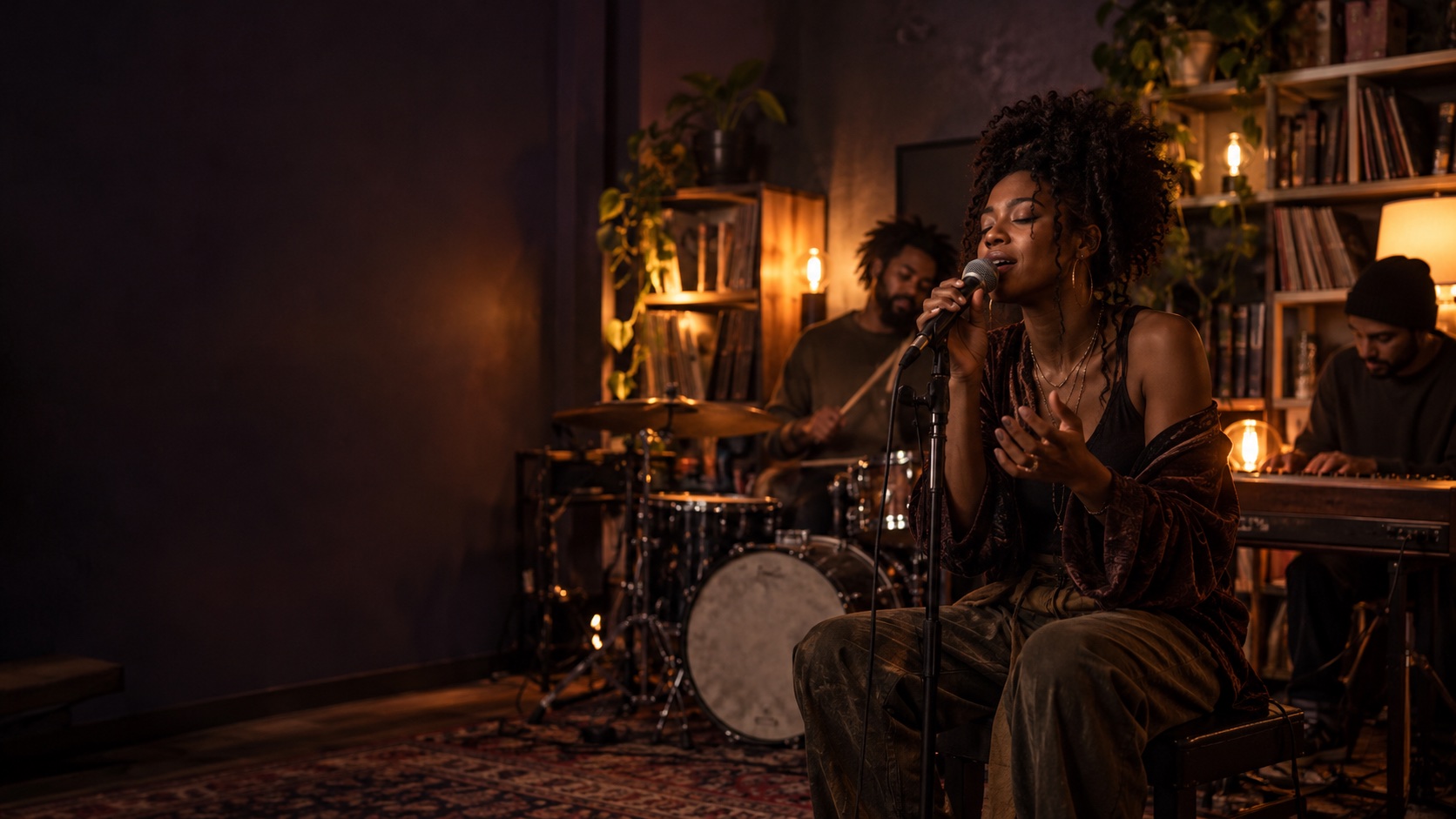Desk-side band performance concept image